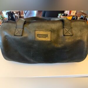 Parker Clay black leather Omo overnight bag